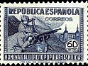 Spain 1938 Army 60 CTS Blue Edifil 796. España 796. Uploaded by susofe